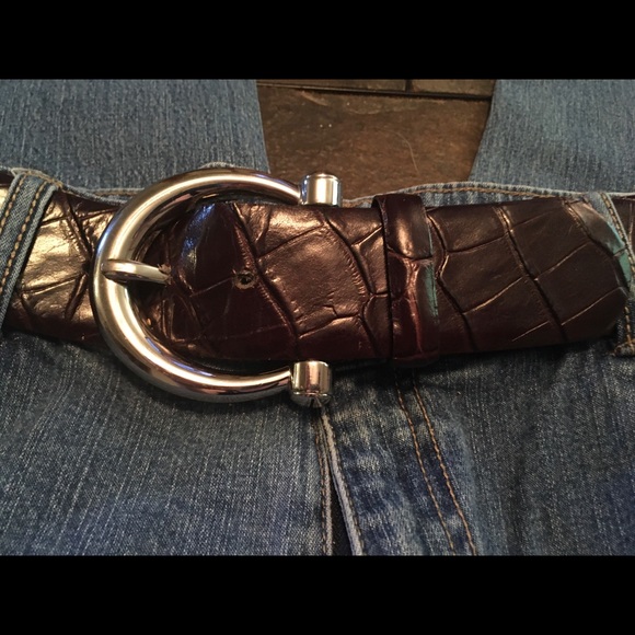 Brown genuine Italian Leather Belt - Picture 1 of 16